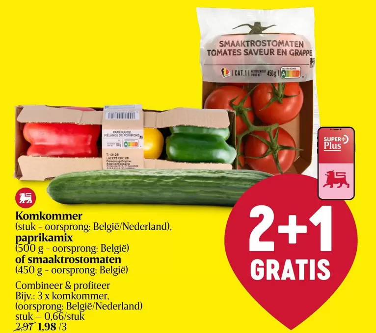 De - Komkommer paprika mix