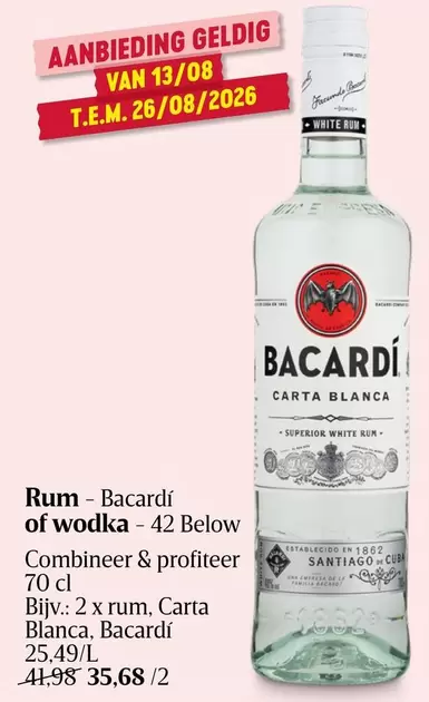 White - Rum - Bacardi of wodka