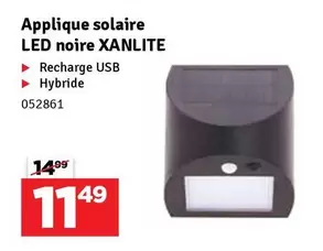 Applique solaire LED noire 052861