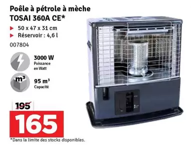 Poêle à pétrole à mèche TOSAI 360A CE*