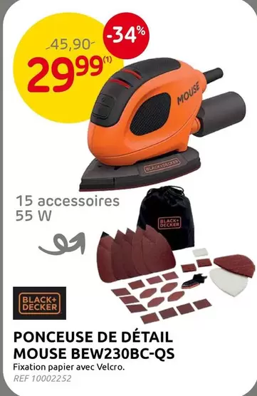 Black - PONCEUSE DE DÉTAIL MOUSE BEW230BC-QS
