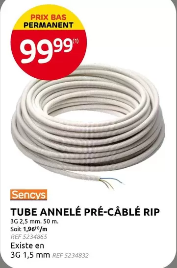 TUBE ANNELÉ PRÉ-CÂBLÉ RIP 3G 2,5 mm. 50 m.