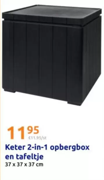 Keter 2-in-1 opbergbox en tafeltje