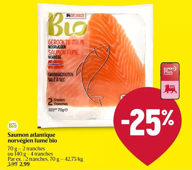 Saumon atlantique norvégien fumé bio