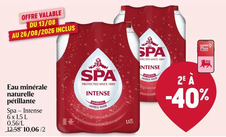 Eau minérale naturelle pétillante