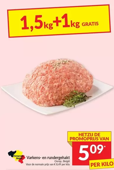De - Varkens- en rundergehakt