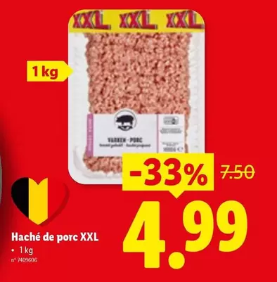 De - Haché de porc XXL