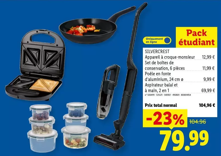 De - Appareil à croque-monsieur, Set de boîtes de conservation, Poêle en fonte