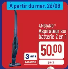 Aspirateur sur batterie 2 en 1