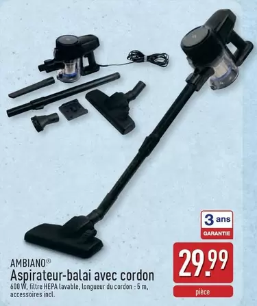 Aspirateur-balai avec cordon