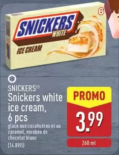 White - Snickers white Ice Cream