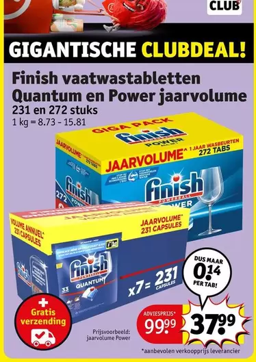Club - vaatwastabletten Quantum en Power jaarvolume 231 en 272 stuks