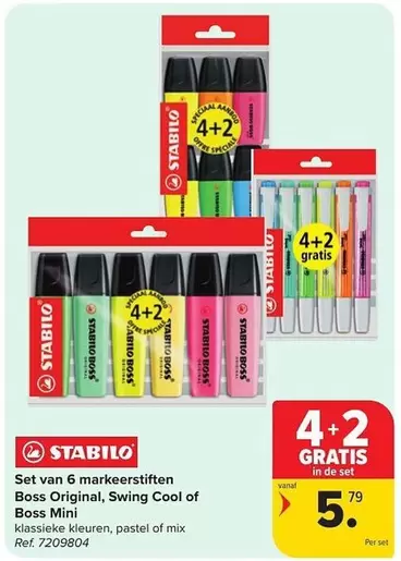 Cool - Set van 6 markeerstiften