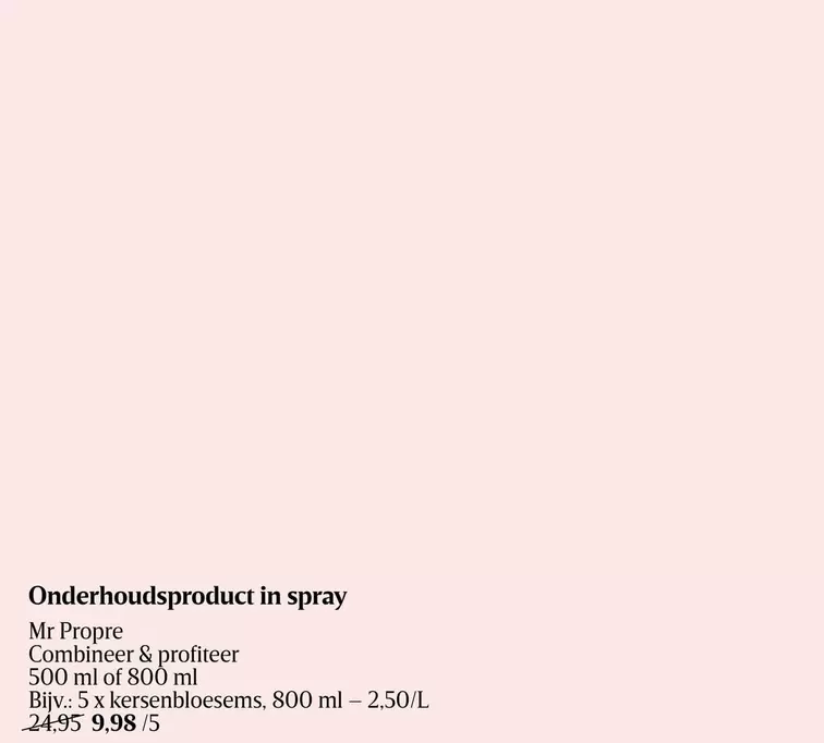 De - Onderhoudsproduct in spray
