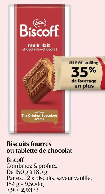 De - Biscuits fourrés ou tablette de chocolat