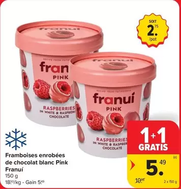 Pink - Framboises enrobées de chocolat blanc