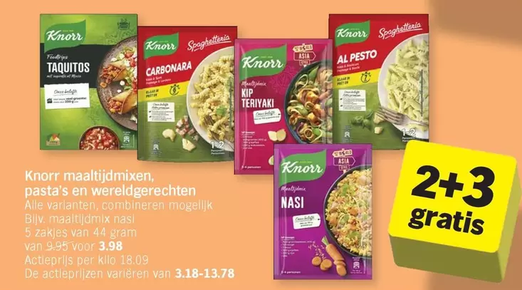 De - maaltijdmixen, pasta's en wereldgerechten