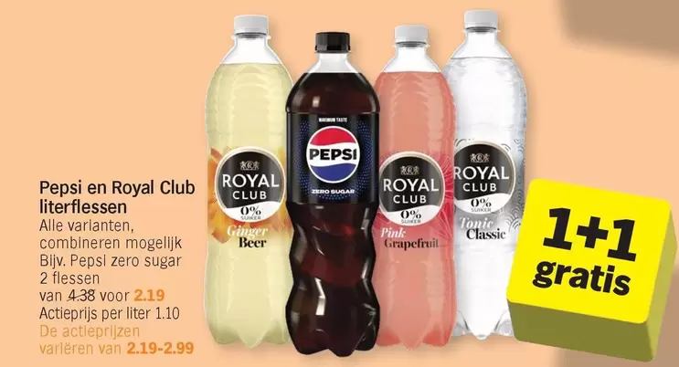 Club - Pepsi en Royal literflessen
