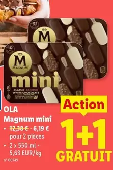 White - Magnum mini Classic Almonds Chocolate