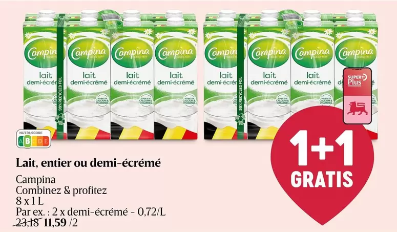 De - Lait, entier ou demi-écrémé