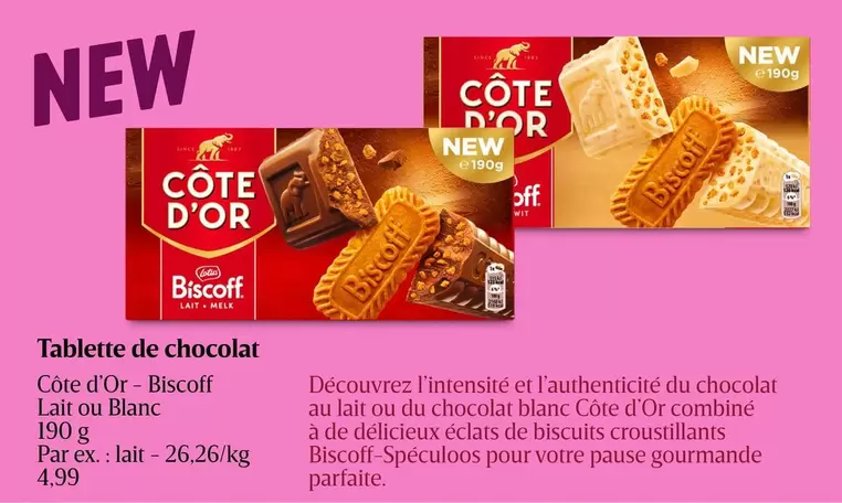 De - Tablette de chocolat Côte d'Or - Biscoff