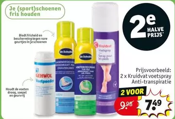 De - Kruidvat voet spray Anti-transpiratie