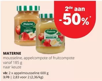 mousseline, appelcompote of fruitcompote