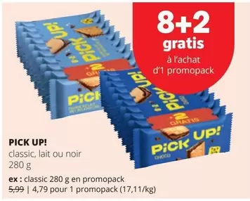 PICK UP! classic, lait ou noir