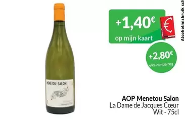 De - AOP Menetou Salon La Dame de Jacques Cœur