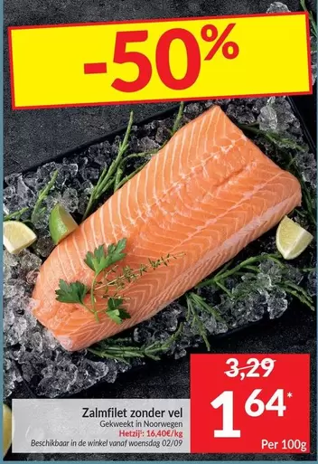 De - Zalmfilet zonder vel