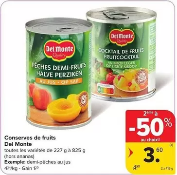 De - Cocktail de fruits, Pêches demi-fruits