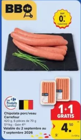 Bbq - Chipolatas porc/veau