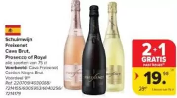 Schuimwijn Cava Brut, Prosecco of Royal