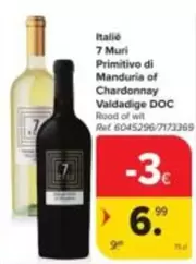 Doc - 7 Muri Primitivo di Manduria or Chardonnay Valdadige DOC