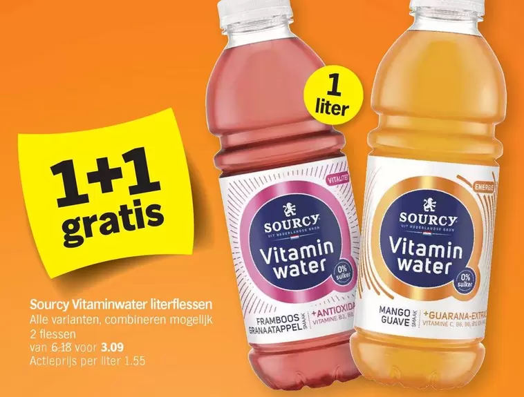 Vitamin water literflessen