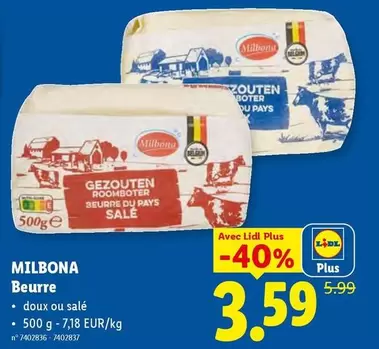 GEZOUTEN ROOMBOTER BEURRE DU PAYS