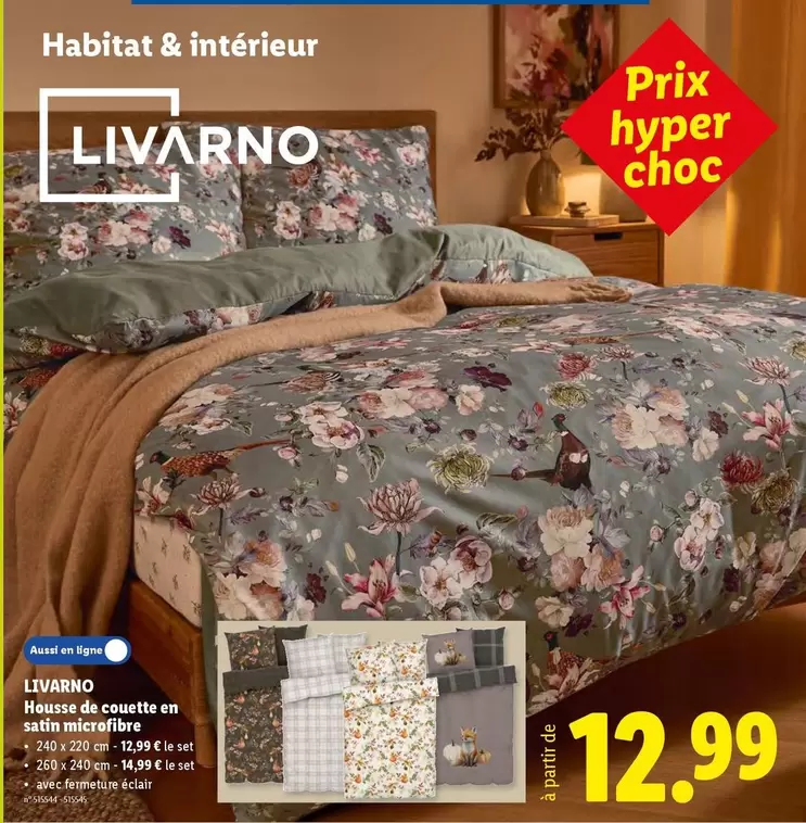 De - Housse de couette en satin microfibre