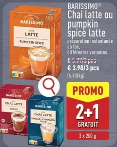 Chai latte ou pumpkin spice latte