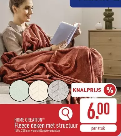 Fleece deken met structuur