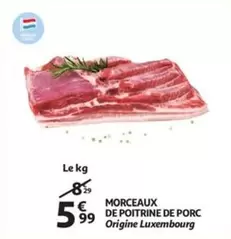 De - MORCEAUX DE POITRINE DE PORC