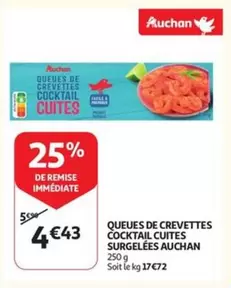 De - QUEUES DE CREVETTES COCKTAIL CUITES SURGELÉES