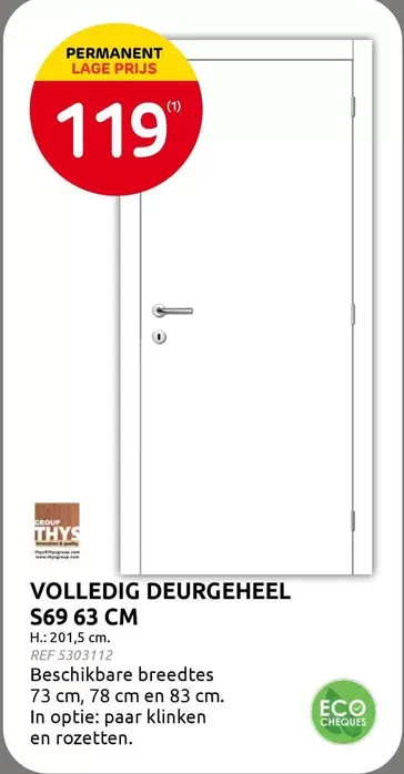 Group - VOLLEDIG DEURGEHEEL S69 63 CM