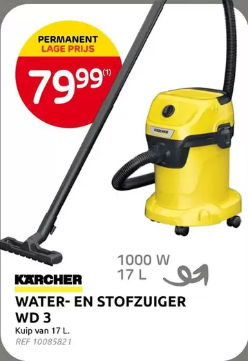 Karcher - WATER- EN STOFZUIGER WD 3