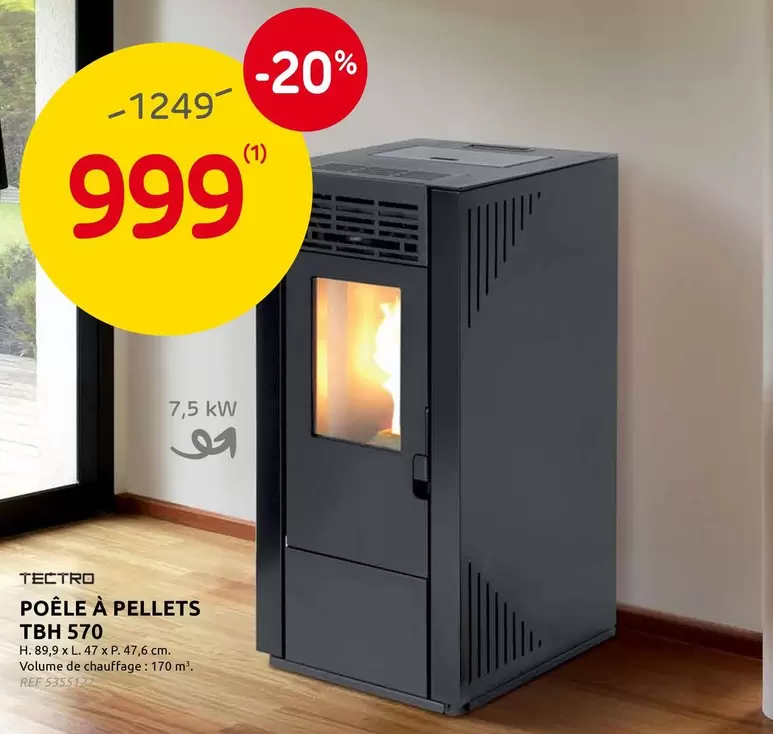 Kw - POÊLE À PELLETS TBH 570