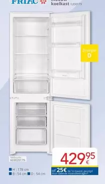 De - Inbouw koelkast