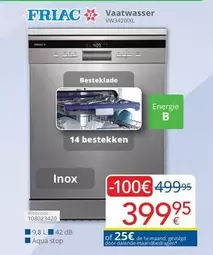 De - Vaatwasser VW3420IXL
