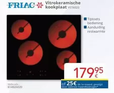 De - Vitrokeramische kookplaat VST6020