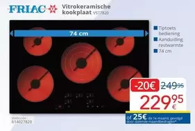 De - Vitrokeramische kookplaat VST7820