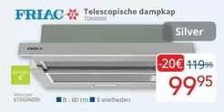 Telescopische dampkap TD6000IX
