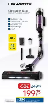 De - Stofzuiger balai 3FORCE FLEX 5.50 ALLERGY
